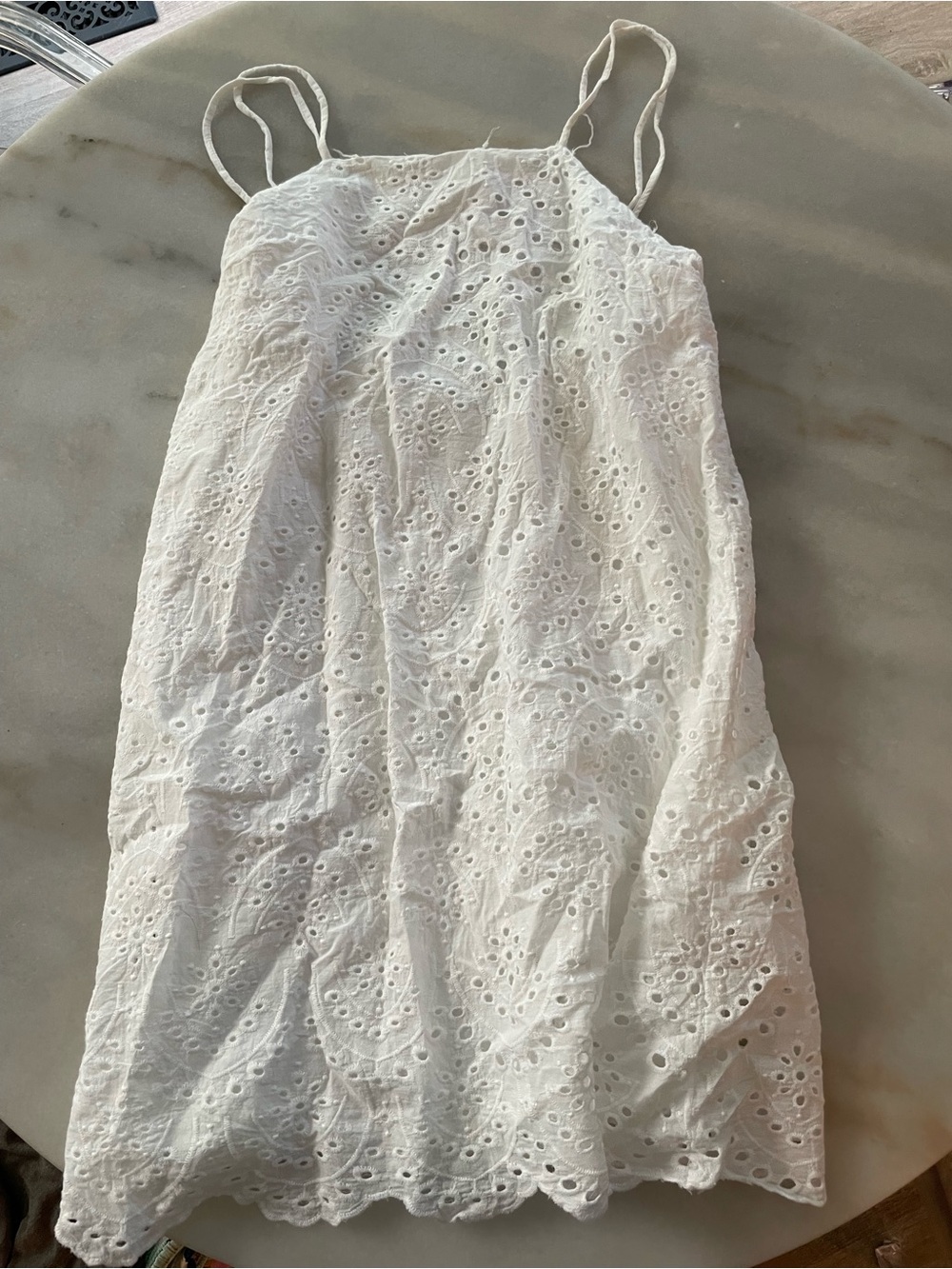Kimchi Blue White Eyelet Spaghetti-Strap Sundress